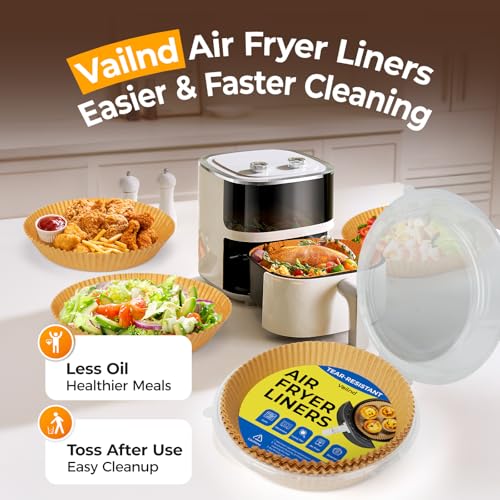 100Pcs 9 Inch Round Air Fryer Liners Disposable Large for 10 (100 Count)