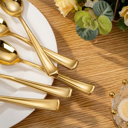200 Pack Gold Plastic Spoons (200 Count)