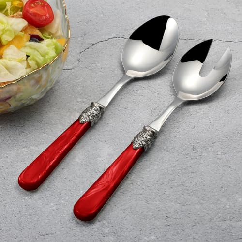 2 piece Salad Servers Stainless Steel Salad Serving Set Salad Fork and Spoon