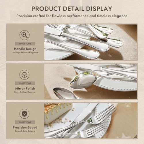 18 10 Stainless Steel Silverware Set for 4 (20 Count)