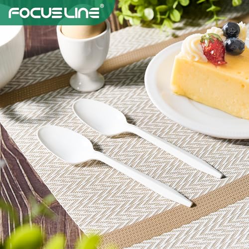 1000 Pack Plastic Teaspoons White