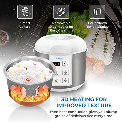 Rice Cooker Stainless Steel Inner Pot Rice Maker Large (10 Count)