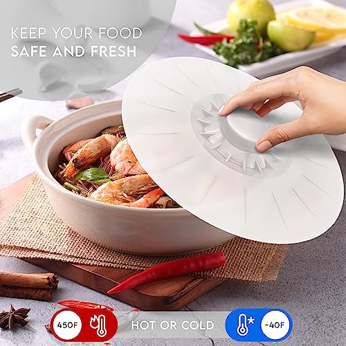 Silicone Bowl Lids White (5 Count)