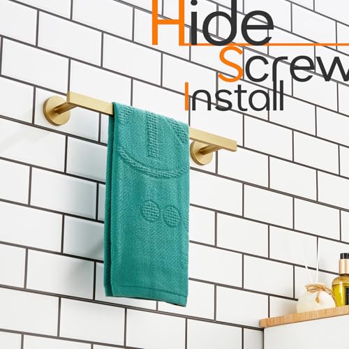 16 Inch Bathroom Towel Bar Bath Towel Rack Kitchen Towel Holder Towel Hanger Wall Mounted SUS304 Stainless Steel Brushed Gold AN4001GD