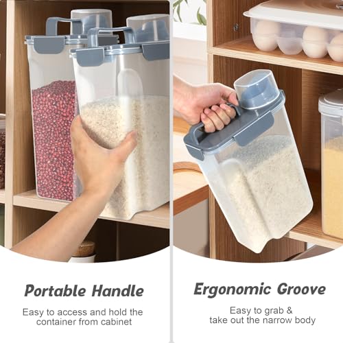 Airtight 10 Lbs Rice Storage Container Pet Dog Cat Food Holder 5 Lbs