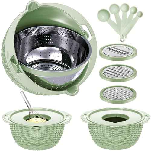4 1 Strainer with Bowl & Spoons Set