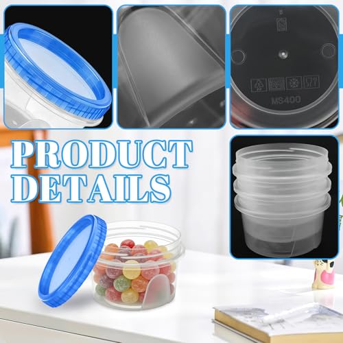 6 Pack Freezer Containers with Screw On Lids (6 Count)