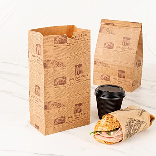 Bag Tek 6 Lb Disposable Lunch Bags 100 Sturdy Take Out Bags (100 Count)