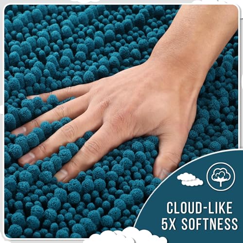 Long Bathroom Rugs Non Slip Washable 44x24 Inch