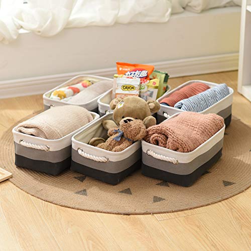 Small Storage Baskets for Shelves (6 Count)
