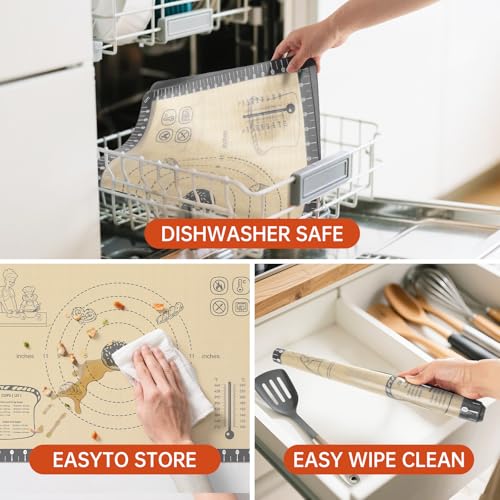 Silicone Baking Mat with 10 Quick Recipes