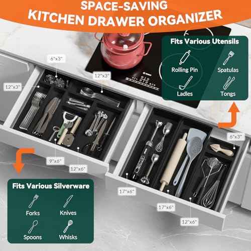 Bamboo Kitchen Drawer Organizer (2 Count)