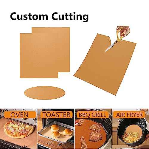 4 Pack XL Thickened Copper Oven Liners for Bottom of Oven