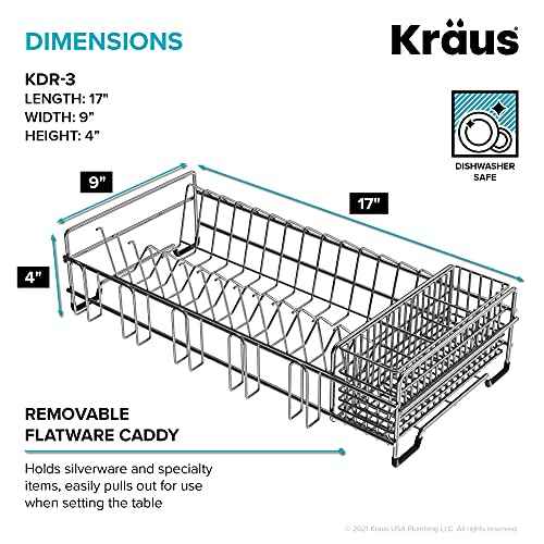 Workstation Kitchen Sink Dish Drying Rack Drainer and Utensil Holder