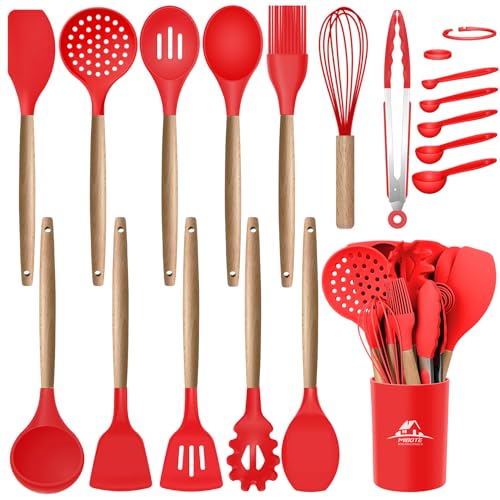 Silicone Cooking Kitchen Utensils Set (17 Count)