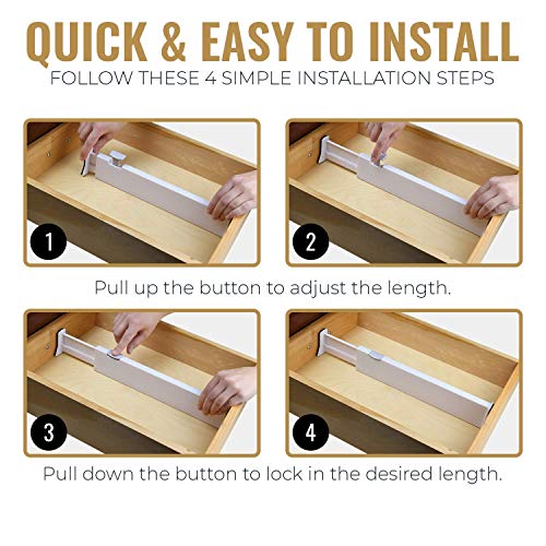 Adjustable Deep Drawer Divider (10 Count)