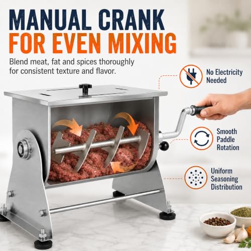 20 lb Tilting Meat Mixer for Sausage Burger Jerky