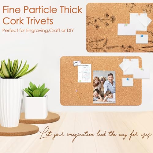 Cork Trivets for Hot Dishes Rectangle (4 Count)