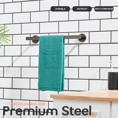 12 Inch Bathroom Towel Bar Bath Towel Rack Kitchen Towel Holder Towel Ring Wall Mounted SUS304 Stainless Steel Oil Rubbed Bronze AN4001ORB