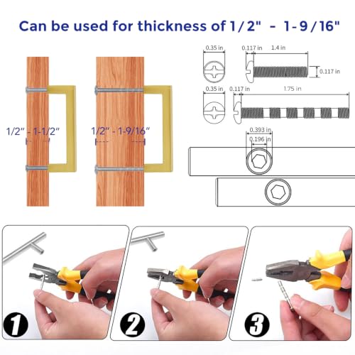 Gold Cabinet Handles Solid Cabinet Pulls (20 Count)