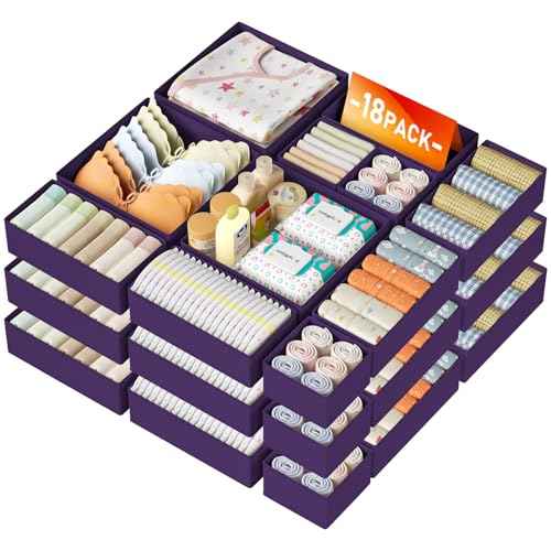 Drawer Organizer Clothes 18 Pack (18 Count)
