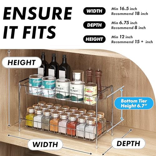 2 Tier Countertop Spice Rack Organizer