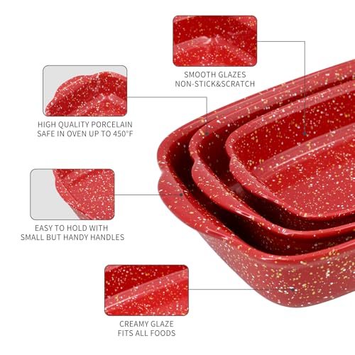 3 Pack Ceramic Lasagna Pan (3 Count)
