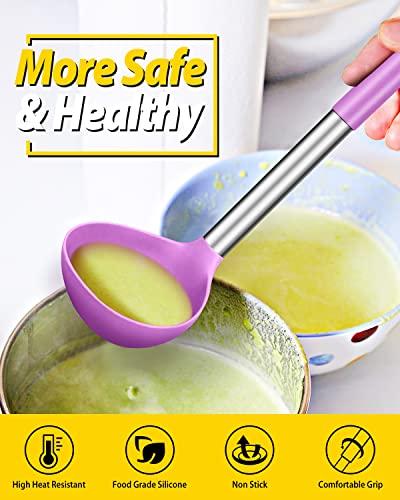 Silicone Soup Ladle Spoon Kitchen Utensils (2 Count)