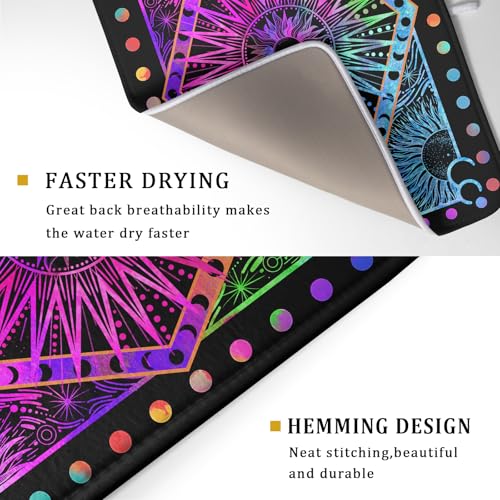 Colorful Microfiber Dish Drying Mat for Kitchen Counter 18 X 24 in Moon Decoration Dishes Pad Coffee Mats