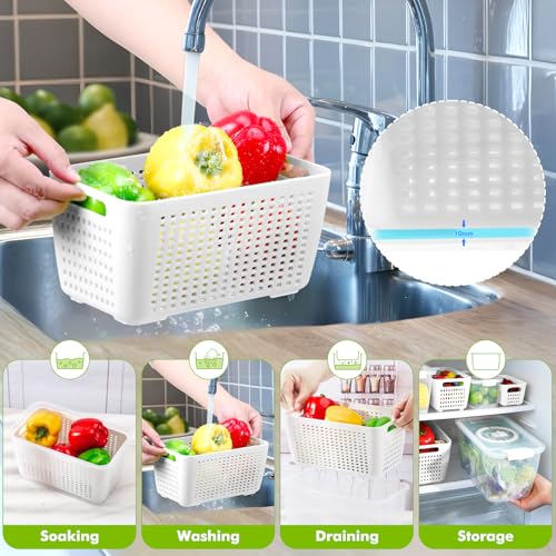 Produce containers for fridge (135.2561 Fl Oz)