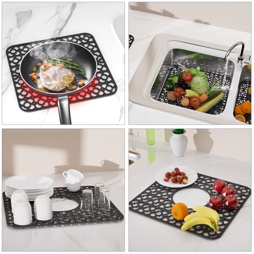TOOVEM 2PCS Kitchen Sink Mats (2 Count)
