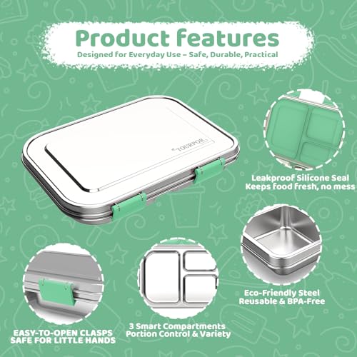 Stainless Steel Bento Box for Kids 1000ml