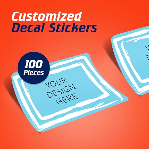 100 Custom Vinyl Stickers (100 Count)