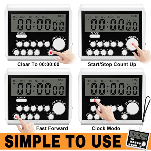 5 Channels Digital Kitchen Timer