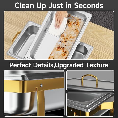 Chafing Dishes for Buffet 4 Pack (4 Count)