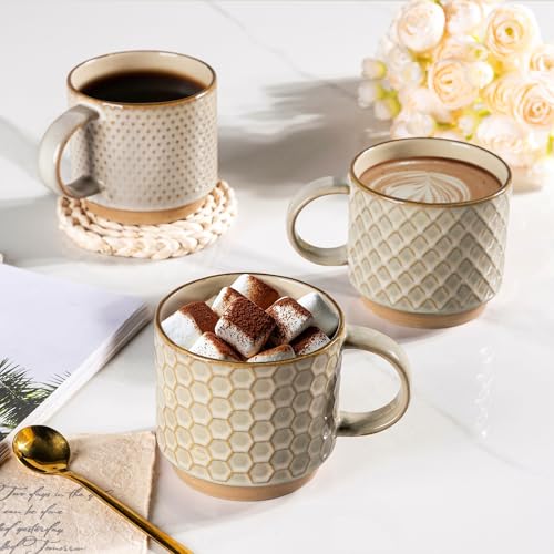15 OZ Stackable Coffee Mugs Set of 4 (4 Count)