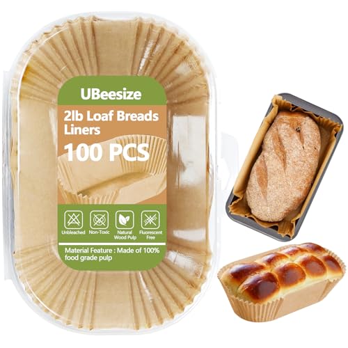 UBeeize 2lb Loaf Pan Liners