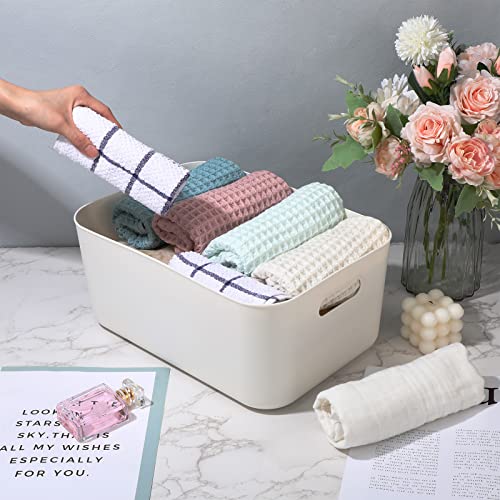 White Plastic Storage Bins (10 Count)