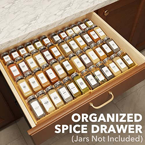Bamboo Spice Drawer Organizer (48 Count)