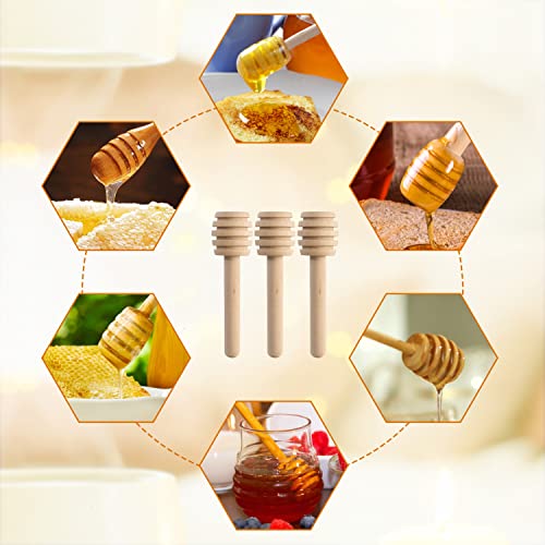 100 PCS Wooden Honey Dipper Sticks (100 Count)