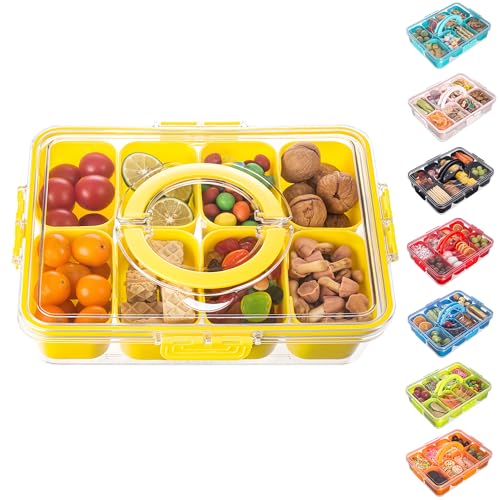 Divided Serving Tray with Lid and Handle