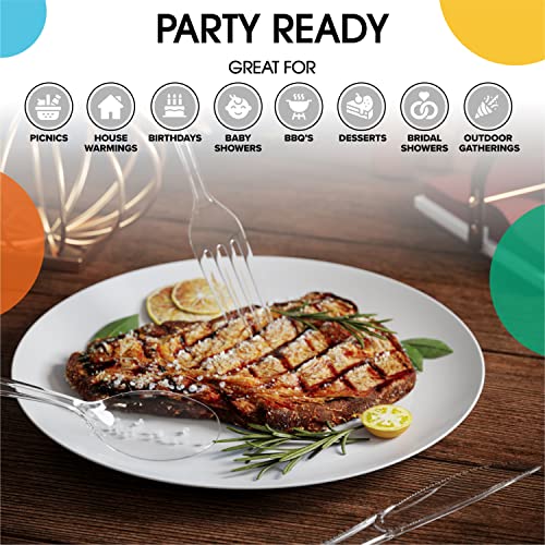 Party Solids Heavy Duty Plastic Spoons (200 Count)