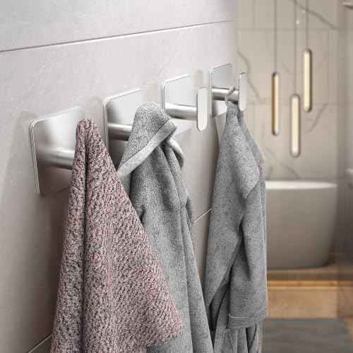 4 Pack Large Heavy Duty Wall Hooks (4 Count)