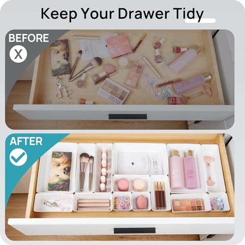 44 PCS Plastic Drawer Organizer Set (44 Count)