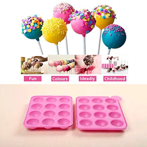12 Capacity Silicone Lollipop Mold Set
