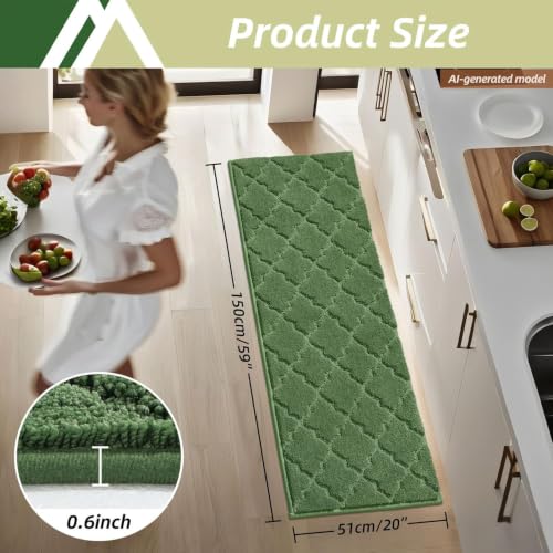 Soft Kitchen Floor Mats and Rugs Non Slip 20"x59"