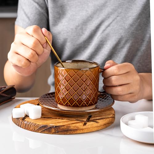 6 OZ Stackable Coffee Mugs Set of 4 (4 Count)