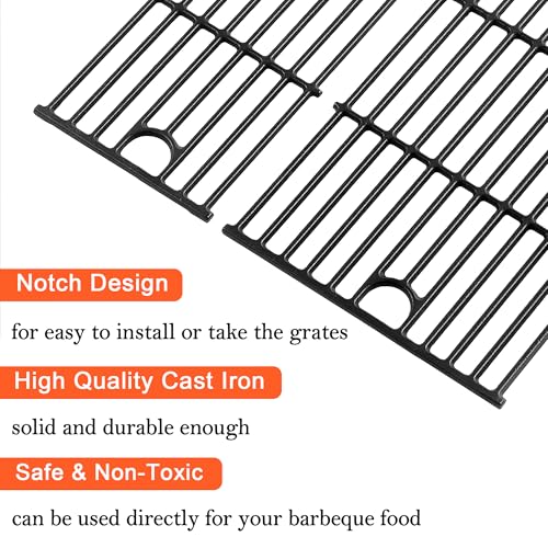17" Cast Iron Grill Grates for Charbroil Performance 4 Burner