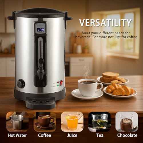 30 Cup Coffee Urn Stainless Steel Double
