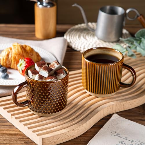 6 OZ Stackable Coffee Mugs Set of 4 (4 Count)